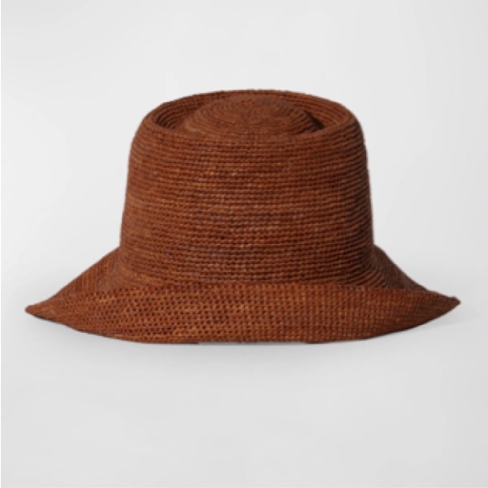 Janessa Leone Tan Woven Hat
